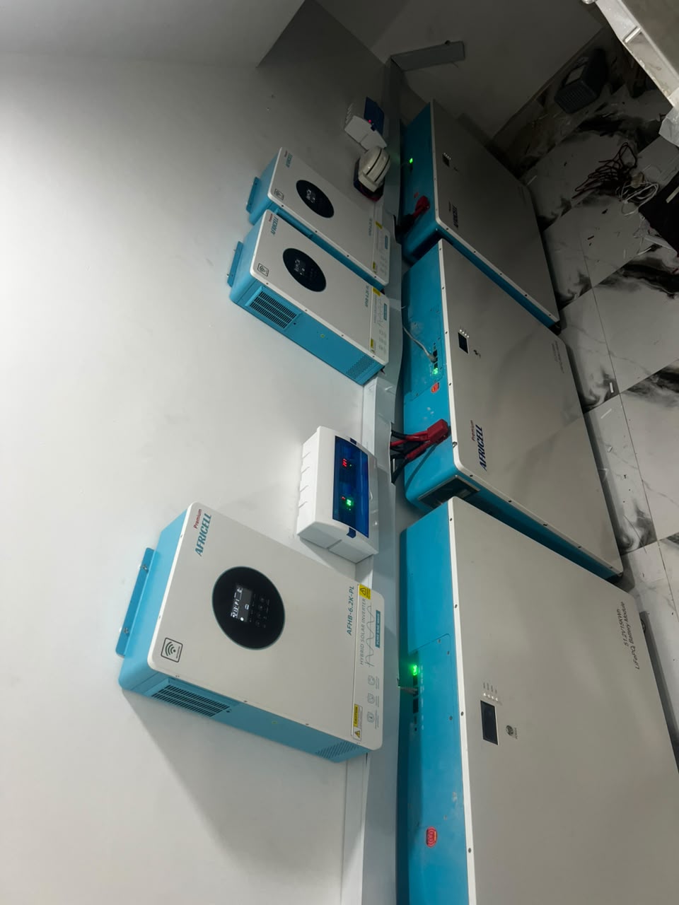 Completed solar energy system installation
