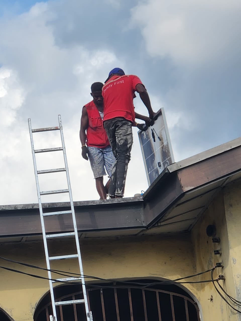 Renewable energy installation completed by the solar team