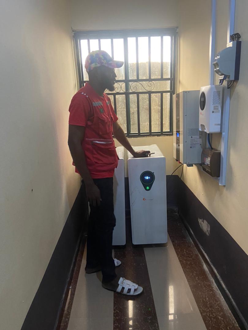 Commercial building with solar panels